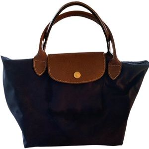 Longchamp NAVY, Le Pliage top handle bag. S